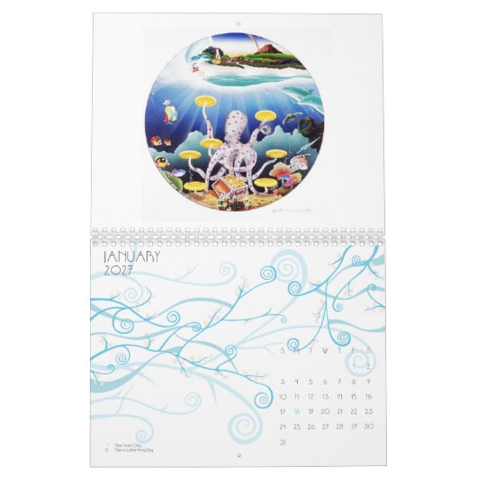 Octopus Calendar Kalender (Jan 2027)