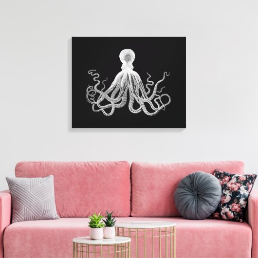 octopus canvas afdruk (Insitu (Woonkamer))