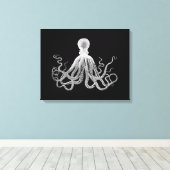 octopus canvas afdruk (Insitu (Houten vloer))