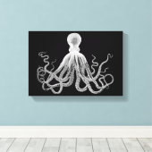 octopus canvas afdruk (Insitu (Houten vloer))