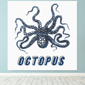 Octopus Canvas Afdruk (Insitu (Houten vloer))