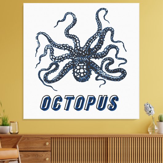 Octopus Canvas Afdruk (Insitu (Woonkamer))