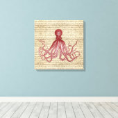  octopus canvas afdruk (Insitu (Houten vloer))