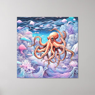 Octopus Canvas Afdruk