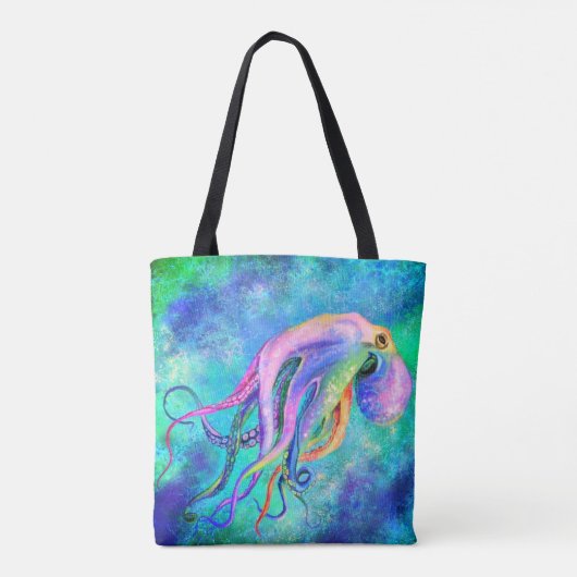 Octopus Canvas tas (Achterkant)