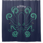 Octopus Cephalopod Tentacles Douchegordijn (Voorkant)