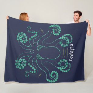 Octopus Cephalopod Tentacles Fleece Deken