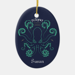 Octopus Cephalopod Tentacles Keramisch Ornament