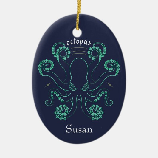 Octopus Cephalopod Tentacles Keramisch Ornament (Voorkant)