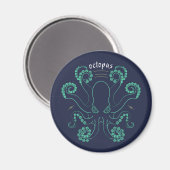 Octopus Cephalopod Tentacles Magneet (Voorkant / Achterkant)