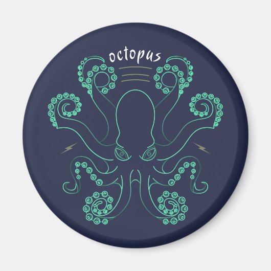 Octopus Cephalopod Tentacles Magneet (Voorkant)