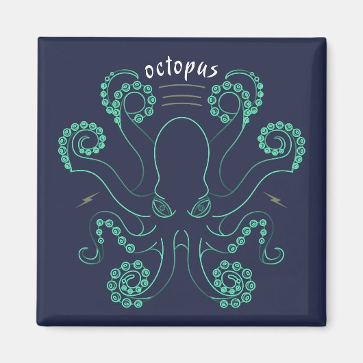 Octopus Cephalopod Tentacles Magneet (Voorkant)