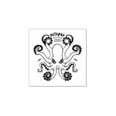 Octopus Cephalopod Tentacles Rubberstempel (Afrduk)