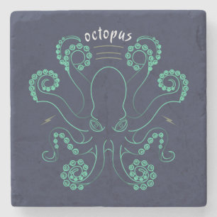Octopus Cephalopod Tentacles Stenen Onderzetter