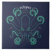 Octopus Cephalopod Tentacles Tegeltje (Voorkant)