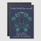 Octopus cephalopod tentakels bewegen magnetische uitnodiging (Voorkant / Achterkant)