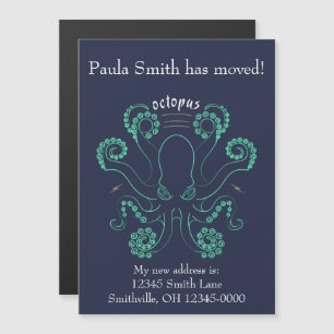 Octopus cephalopod tentakels bewegen magnetische uitnodiging