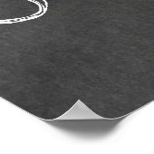 Octopus Chalkboard Achtergrond Sjabloon Poster (Hoek)