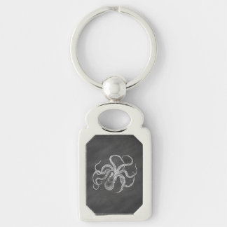 Octopus Chalkboard Achtergrond Sjabloon Sleutelhanger