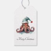 Octopus Christmas Joy, op maat Cadeaulabel (Voorkant)