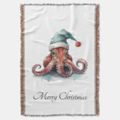 Octopus Christmas Joy, op maat Deken (Voorkant Verticaal)