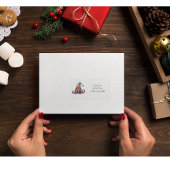 Octopus Christmas Joy, op maat Etiket