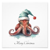 Octopus Christmas Joy, op maat Foto Afdruk (Voorkant)
