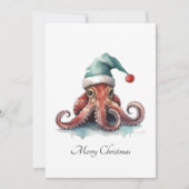 Octopus Christmas Joy, op maat Kaart (Voorkant)