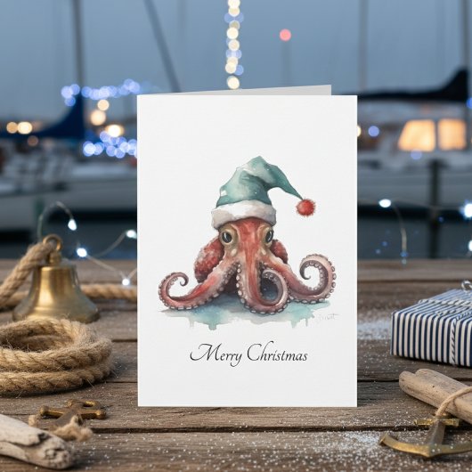Octopus Christmas Joy, op maat Kaart