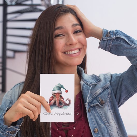 Octopus Christmas Joy, op maat Kaart