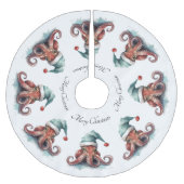 Octopus Christmas Joy, op maat Kerstboom Rok (Voorkant)