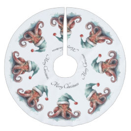 Octopus Christmas Joy, op maat Kerstboom Rok