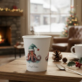 Octopus Christmas Joy, op maat Papieren Bekers