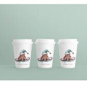 Octopus Christmas Joy, op maat Papieren Bekers