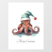 Octopus Christmas Joy, op maat Raamsticker (Vel)