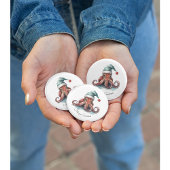 Octopus Christmas Joy, op maat Ronde Button 3,2 Cm