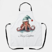 Octopus Christmas Joy, op maat Schort (Voorkant)