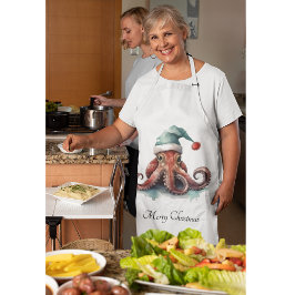 Octopus Christmas Joy, op maat Schort