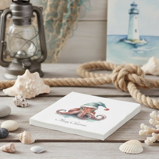 Octopus Christmas Joy, op maat Servet