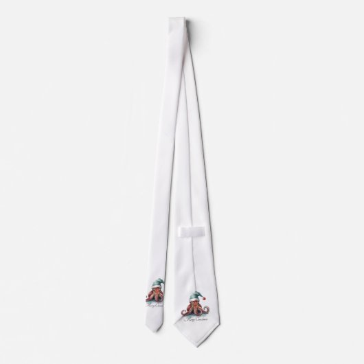 Octopus Christmas Joy, op maat Stropdas (Achterkant)