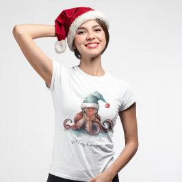 Octopus Christmas Joy, op maat T-shirt