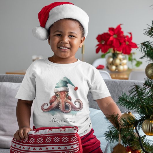 Octopus Christmas Joy, op maat T-shirt