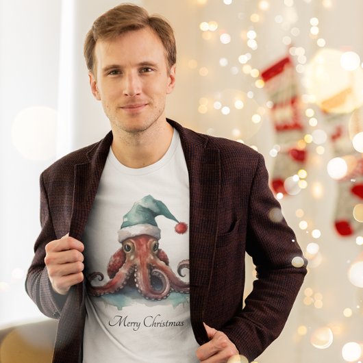 Octopus Christmas Joy, op maat T-shirt