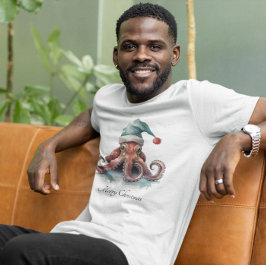 Octopus Christmas Joy, op maat T-shirt