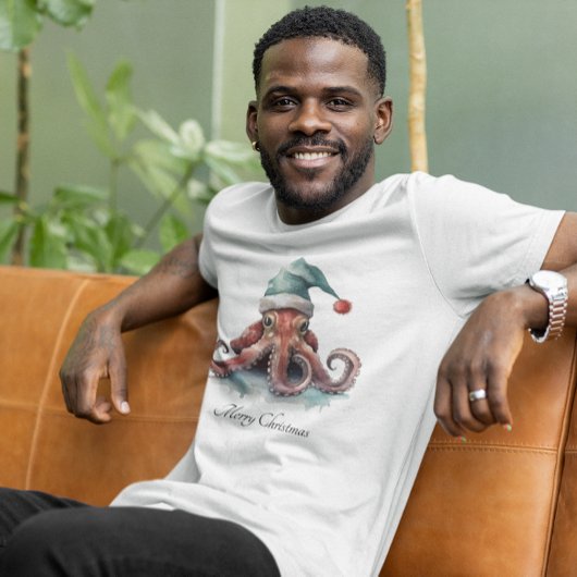 Octopus Christmas Joy, op maat T-shirt