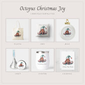 Octopus Christmas Joy, op maat Tote Bag