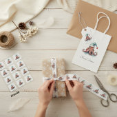 Octopus Christmas Joy, op maat Vierkante Sticker