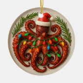 Octopus Christmas Ornament – Funny & Custom (Voorkant)