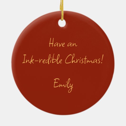 Octopus Christmas Ornament – Funny & Custom (Achterkant)