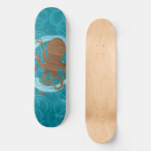 Octopus Coastal Art Skateboard (Voorkant)